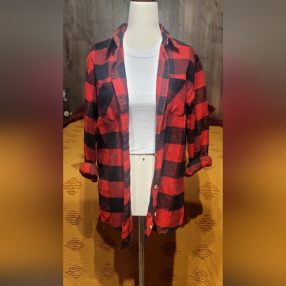 Canon Creek Red Buffalo Plaid Button-Up Shirt | XL | Cozy Layering Flannel